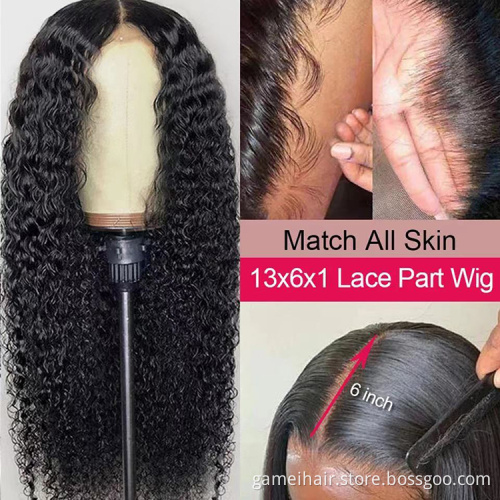 100% Virgin Headband Lace Front Human Hair Wigs for Black Blonde Brazilian Women Swiss Lace Medium Brown Lace Long Deep Wave